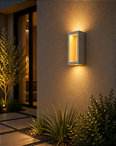 Arandela Puch Retangular 250x100mm LED 5W 2700K – Iluminação Decorativa de Parede 5745-25