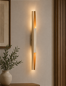 Arandela Tocha com Canopla Centralizada 57x1000x74mm para 2 MR16 – Iluminação Direcionada Minimalista 5822-100
