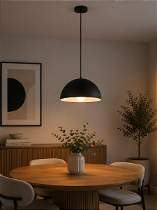 Pendente Balón sem Difusor Ø320x150mm para 1 E27 – Iluminação Decorativa Moderna 16015-32