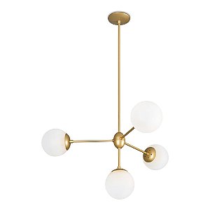 Pendente Bubbles 4 Globos Ø140mm com Haste Fixa E27 G45 – Iluminação Decorativa de Impacto 16330-4