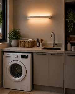 Plafon Arandela Loft 700x45x120mm com T8 LED 60cm – Iluminação Linear Moderna 16350-70