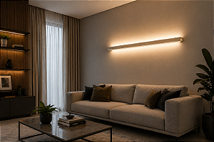 Plafon Arandela Loft 1300x45x120mm com T8 LED 120cm – Iluminação Linear Moderna 16350-130