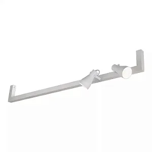 Plafon Arandela Linea 700mm com 2 Spots PAR20 e T8 LED 60cm – Iluminação Funcional e Direcionada 16381-70