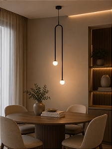 Pendente Pêndulo com Tubo Ø22mm e 2 Soquetes G9 – Iluminação Decorativa Contemporânea 16496-82