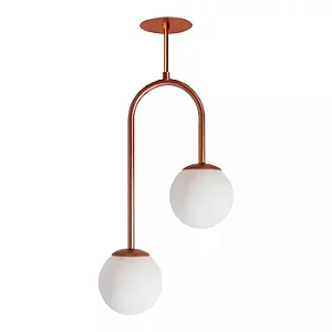 Plafon Pêndulo com Tubo Ø12,7mm e 2 Soquetes G9 – Iluminação Decorativa Contemporânea 16497-71