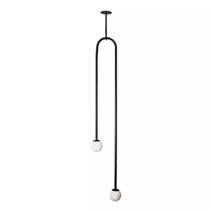 Plafon Pêndulo com Tubo Ø22mm e 2 Soquetes G9 – Iluminação Decorativa Vertical 16497-151