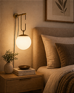 Arandela Quíron com Globo Ø140mm para E27 G45 – Iluminação Decorativa Contemporânea 16609-1