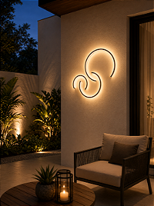 Plafon Arandela Volta Meia Lua Ø520mm com Iluminação Externa – Preparado para Fita de LED 16658-52