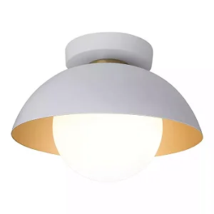 Plafon Bibelô Globo Ø120 com Anel Dourado Ø190x160mm para Lâmpada E27 G45 16706-19D