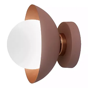 Arandela Bibelô Globo Ø100 com Anel Cobre Ø130x89mm para Lâmpada G9 16708-10C