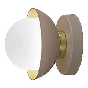Arandela Bibelô Globo Ø120 com Anel Dourado Ø185x161mm para Lâmpada G9 16708-12D