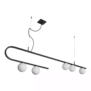 Pendente Dama Usina Design Chumbador e Canopla Flutuante 120x1500x305mm 5 Lâmpadas G9 16806-5