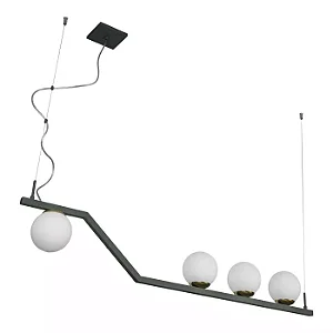 Pendente Zig Usina Design 120x900x180mm 3 Lâmpadas G9 16830-3