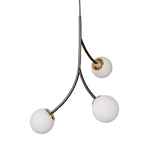Pendente Zuca Usina Design Suspensão Rayon Ø515x650mm 3 Lâmpadas G9 16855-3