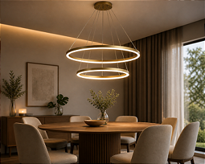 Pendente Volta 360° Usina Design 2 Aros Iluminação Externa Ø520/Ø750 LED 16871-2