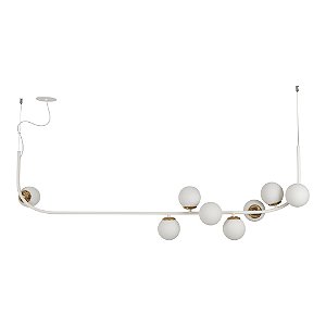 Pendente Astral Usina Design Cabo de Aço e Rayon 8 Globos G9 16941-8