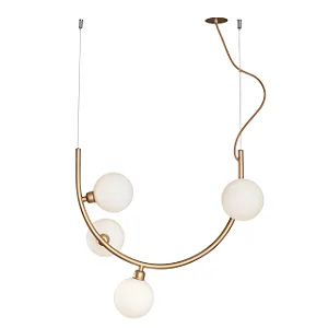 Pendente Astral Usina Design Cabo de Aço e Rayon 4 Globos G9 16942-4