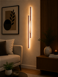 Arandela Plafon Blend Slim Usina Design LED 24,4W 4000K 1375lm Bivolt – Iluminação Direta Perfis Desalinhados 19418-51LED4