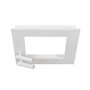 Plafon Arandela Pegasus Quadrado Usina Design com 2 Spots Beer LED 115,2W 3000K 14975lm Bivolt 19475-68LED3