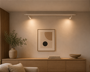 Plafon Arandela Pegasus Usina Design Linear com 2 Spots Beer LED 80W 3000K 10400lm Bivolt 19496-152LED3