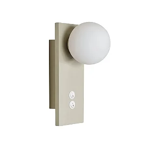 Arandela Pegasus Usina Design com Globo e Interruptor LED 9W 3000K 1170lm Bivolt 19498-20LED3