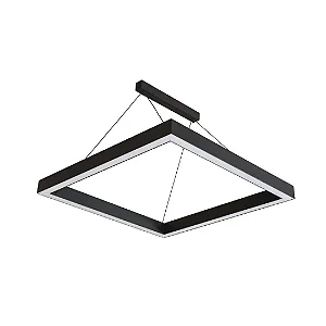 Pendente Turim Quadrado Usina Design LED 80W 4000K 5000lm Bivolt – Iluminação Direta e Indireta 19535-41LED4