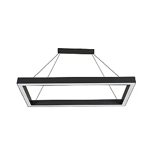 Pendente Turim Retangular Usina Design LED 120W 4000K 7600lm Bivolt – Iluminação Direta e Indireta 19536-41LED4