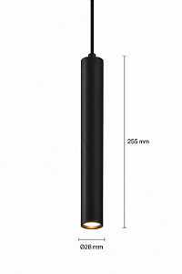 Pendente Palito Usina Design LED 3W 3000K Bivolt 255mm com Canopla de Gesso Ø70mm 19650-34LED3