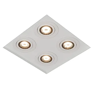 Embutido no Frame Premium Usina Design Quadrado para Lâmpadas AR111 30204-35