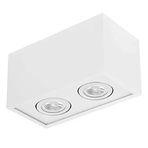 Plafon Grid Usina Design Retangular com 2 Focos para Lâmpada PAR30 PF353-2P