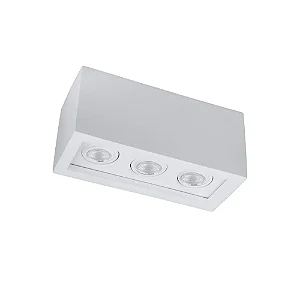 Plafon Grid Usina Design Retangular com 3 Focos para Lâmpada AR111 PF354-3P