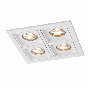 Embutido Grid Usina Design Quadrado com 4 Focos para Lâmpada MR16 UD338-4P
