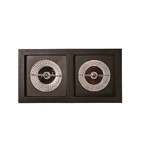 Embutido Grid Usina Design Retangular com 2 Focos para Lâmpada AR111 UD342-2P