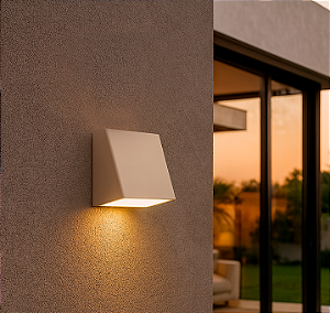 Arandela Finn LED 4W 3000K IP43 80x57x108mm Bivolt – Usina Design 19860-8LED3