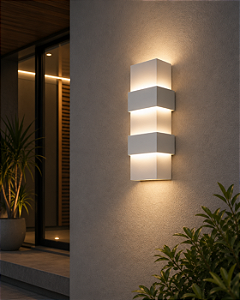 Arandela Smart G9 Quadrada Iluminação 2 Lados 120x120x280mm – Usina Design 5220-28