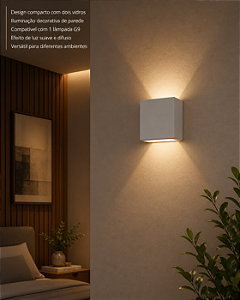 Arandela Xelmix 2 Vidros G9 110x110x50mm – Usina Design 5211-1