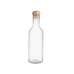 Abajur de Mesa Madelustre Garrafa Decorativa Ø20x60cm Cristal Liso Castanho