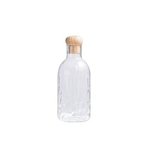 Abajur de Mesa Madelustre Garrafa Decorativa Pequena Ø18x32cm Cristal Martelado Castanho