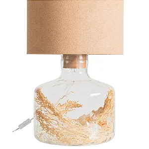 Abajur de Mesa Madelustre Garrafão Cilindro Grande Ø38x60cm Linho E27