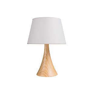 Abajur de Mesa Madelustre Isa Ø40x59cm Off White Madeira Castanho E27