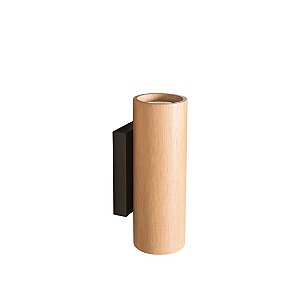 Arandela Facho Duplo Madelustre Point MR16 Kit 4 Peças GU10 Dicróica Madeira Castanho Imbuia ou Preto