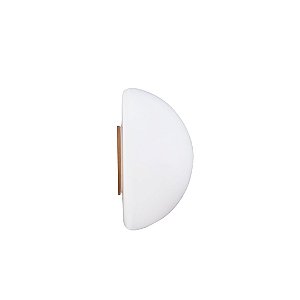 Arandela Madelustre Cogumelo Ø20cm Esfera Leitosa Madeira Castanho G9 3233