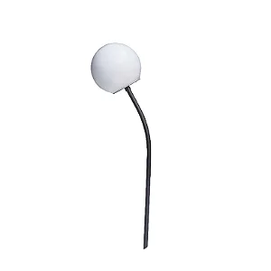 Kit 4 Peças Espeto de Jardim Madelustre Fiori Ø15 Preto com Esfera Leitosa Brilhosa G9 C3228PT