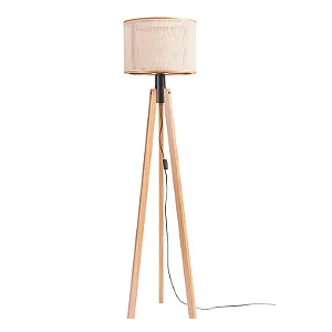 Luminária de Piso Madelustre Apollo Tripé Ø40x162cm Tela Sintética E27 3268