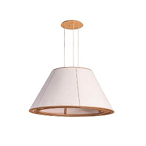 Pendente Catedral Rio Madelustre 120cm Linho Robust Madeira Natural 3x E27 3417NA-92