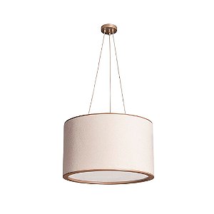Pendente Madelustre Apollo Nature Ø53x32cm Boucle Natural E27 Castanho Dourado 3424-88