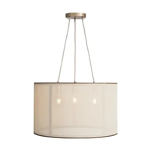 Pendente Madelustre Apollo Nature Ø65x39cm Tela Sintética 3xE27 Castanho Dourado 3349