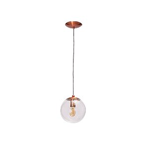 Pendente Madelustre Esphera Cristal Ø20cm Vidro Cristal Metal Cobre Dourado ou Preto E27 2784-94-4M