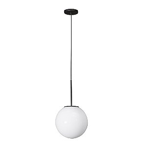 Pendente Madelustre Milky Esfera Leitosa Ø25cm Madeira Castanho ou Preto E27 3135