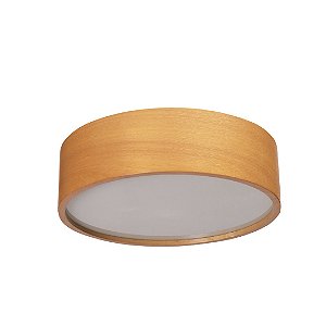 Plafon Madelustre Navi 53cm Madeira Castanho ou Imbuia com Defletor Acrílico E27 2636